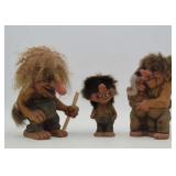 Three Troll Figurines