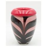 Murano Glass Zebra Vase