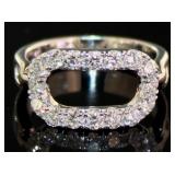 Brilliant 1.10 ct VS Lab Diamond Paperclip Ring