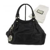 GUCCI GG Black Nylon Shoulder Bag