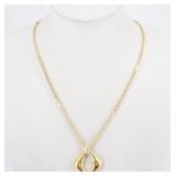 Yves Saint Laurent Rhinestone Gold Necklace