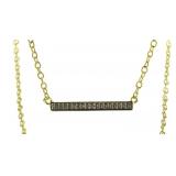 Genuine Diamond Accent Bar Pendant