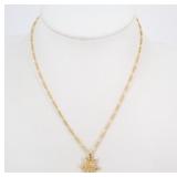 Celine Macadam Triomphe Rhinestone Necklace