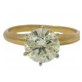 14kt Gold Round Brilliant 1.72 ct Diamond Ring