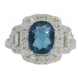 Oval 3.50 ct Sapphire & Diamond Ring