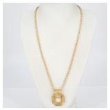 Yves Saint Laurent Square Charm Necklace