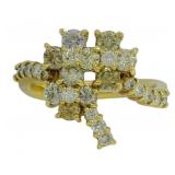 18kt Gold 1.24 ct Natural Brilliant Diamond Ring