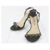 Jimmy Choo Studded Crystal Sandals Size 35