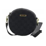 Gucci GG Black Round Canvas Shoulder Bag