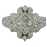 Platinum 1.00 ct Natural Brilliant VS Diamond Ring