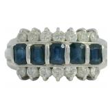 Platinum 1.70 ct Natural Sapphire & Diamond Ring