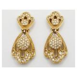 Christian Dior Stone Gold Clip-on Earrings