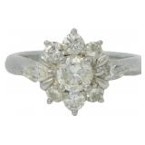 Platinum 1.00 ct Natural Diamond Ring