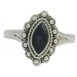 Marquise Cut Genuine Sapphire Ring