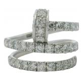 Brilliant 3.05 ct Diamond Designer Nail Ring