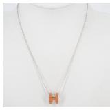 Hermes Pop Ash Silver Chain Necklace