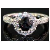 14kt Gold 2.17 ct GIA Sapphire & Diamond Ring