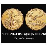 1986-2025 American Eagle $5.00 Gold Coin