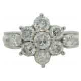 Platinum 1.00 ct Natural Brilliant Diamond Ring