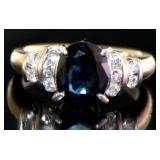 Platinum 2.46 ct Natural Sapphire & Diamond Ring