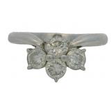 Platinum .80 ct Natural Diamond Ring