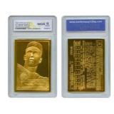 22K Gold Mickey Mantle Card
