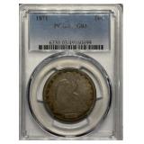 1871 Seated Liberty Half Dollar