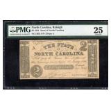 1861 $2 North Carolina Obsolete Note