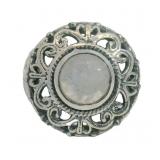 Antique Style Genuine Moonstone Filigree Ring