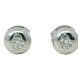 Round Brilliant VS Diamond Bezel Set Earrings