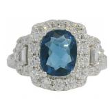 Oval 3.50 ct Sapphire & Diamond Ring