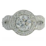 14kt Gold 2.71 ct Round VS Lab Diamond Ring