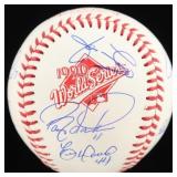 Multi Autographed Red Champions Baseball