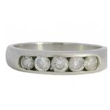 Platinum 1/2 ct Natural Brilliant Diamond Ring