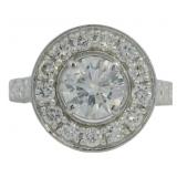 14kt Gold 2.66 ct Round VS Lab Diamond Ring