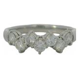 Platinum 1/2 ct Natural Brilliant Diamond Ring
