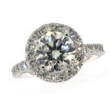 14k Gold Brilliant 3.00 ct VS Lab Diamond Ring