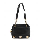 Chanel Caviar Triple CC Tote Bag