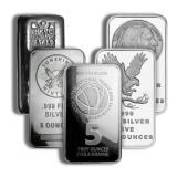 5 oz .999 Silver Bar - Brand Varies