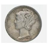 1929-D Mercury Silver Dime