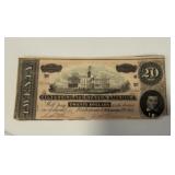 1864 $20 Confederate States of America Note