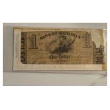 $1 Bank of Michigan Bank Note