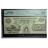 1850 $5 Connecticut Obsolete Bank Note