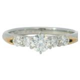Platinum/18k Gold 1/2 ct Natural VS Diamond Ring