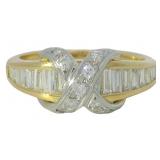 18k Gold/Platinum 1.07 ct Natural VS Diamond Ring