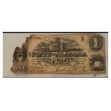 $1 State of Alabama Bank Note