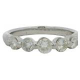 Platinum .70 ct Natural Brilliant Diamond Ring