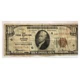 1929 $10 Chicago Bank Note