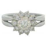 Platinum 1.00 ct Natural Brilliant Diamond Ring