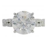 14kt Gold 4.17 ct Round Lab Diamond Ring